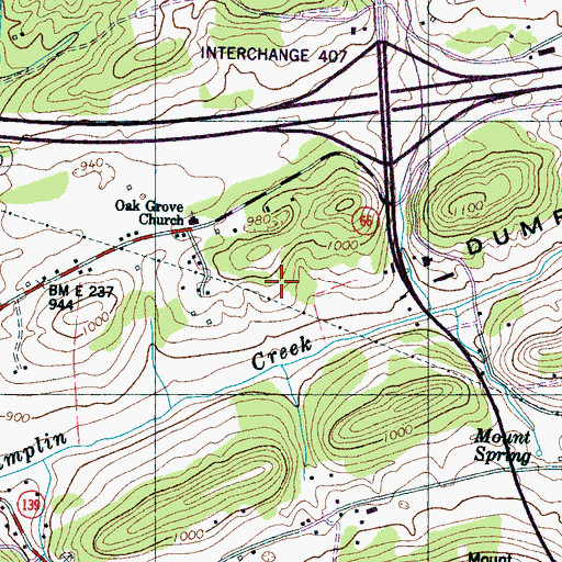 Topographic Map of Commissioner District 8, TN