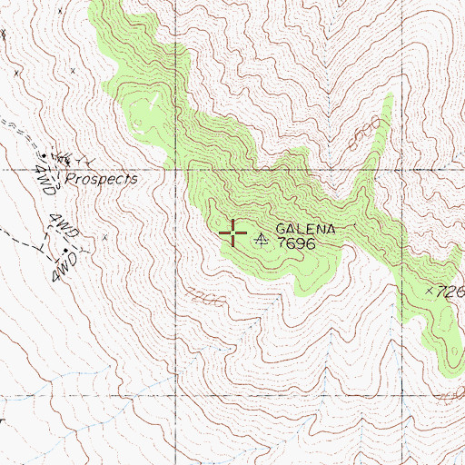 Topographic Map of Nelson Range, CA
