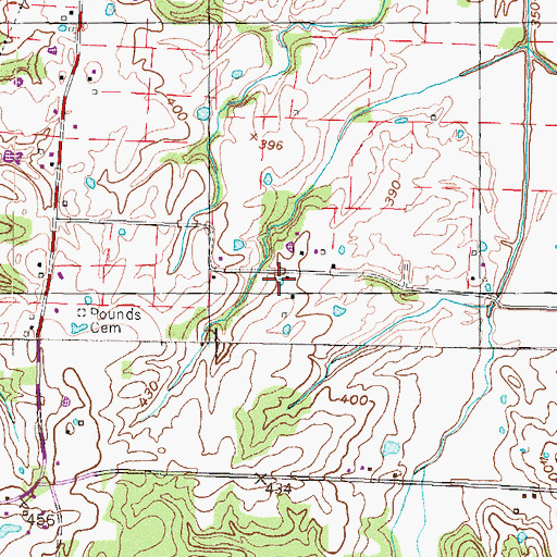 Topographic Map of Commissioner District 8, TN