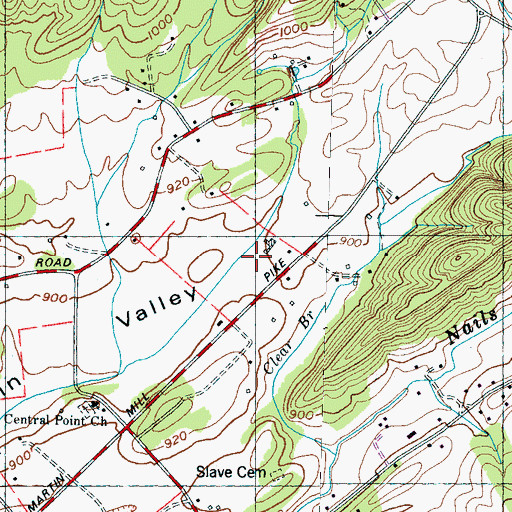 Topographic Map of Commissioner District 9, TN