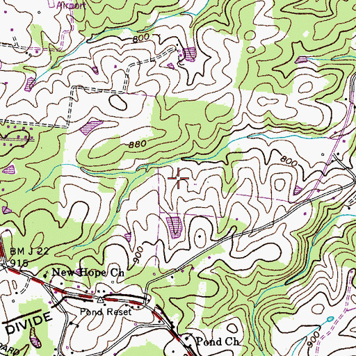 Topographic Map of Commissioner District 9, TN