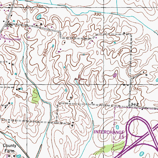 Topographic Map of Commissioner District 9, TN