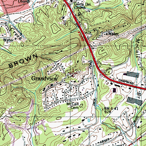 Topographic Map of Commissioner District 9, TN