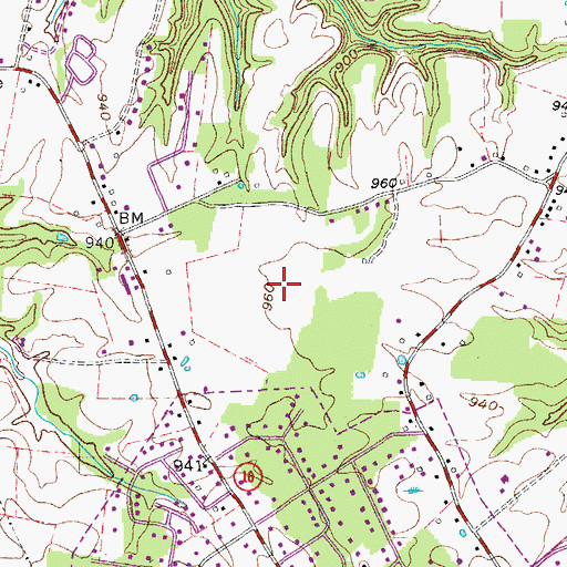 Topographic Map of Commissioner District 9, TN