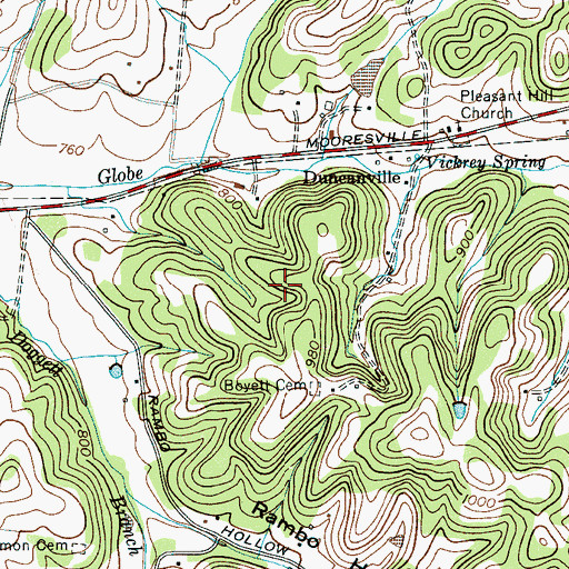 Topographic Map of Commissioner District 9, TN