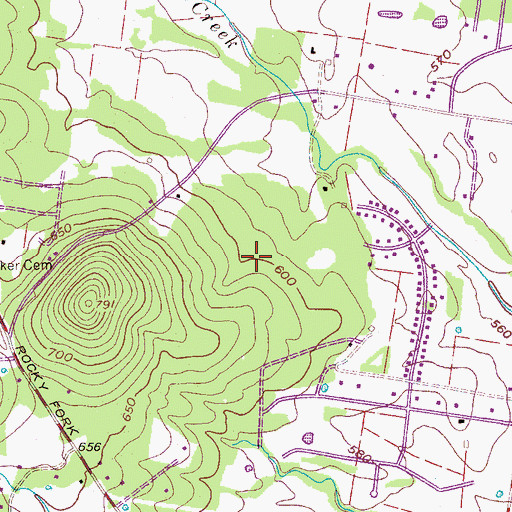 Topographic Map of Commissioner District 9, TN