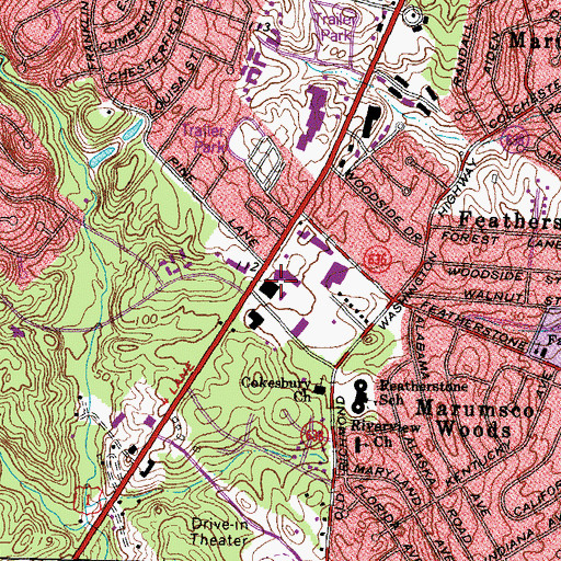 Topographic Map of Young World Development Center, VA