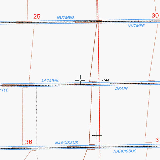 Topographic Map of Nettle Lateral, CA