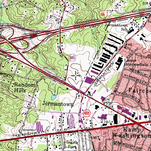 Topographic Map of Oak Valley Center, VA