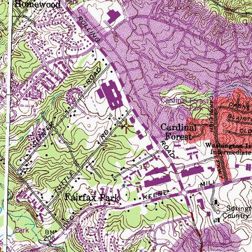 Topographic Map of Accotink Academy, VA