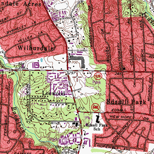 Topographic Map of Immanuel Christian School, VA