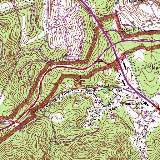 Topographic Map of Faith Christian School, VA
