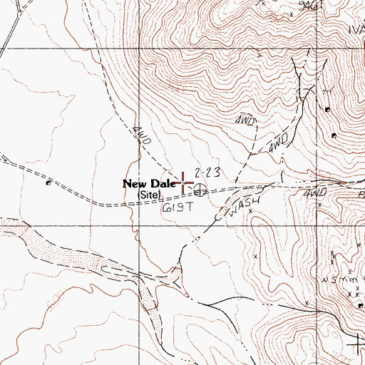 Topographic Map of New Dale, CA