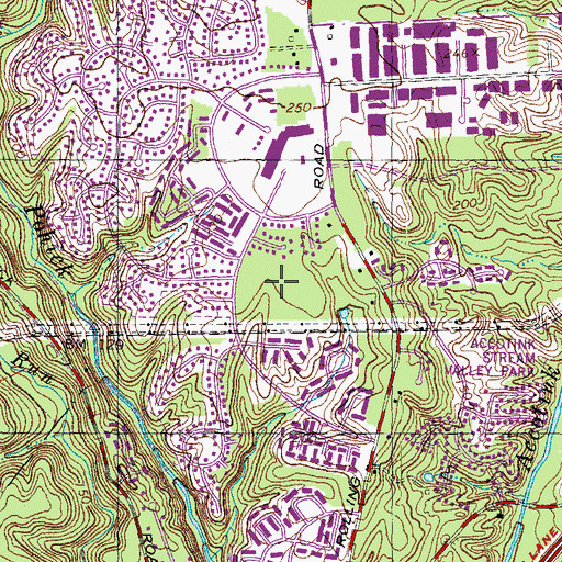 Topographic Map of Saratoga Center School, VA