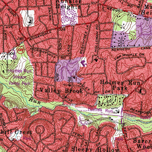 Topographic Map of Montessori School of Northern Virginia - Valleybrook, VA