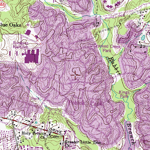 Topographic Map of Laurel Ridge Center School, VA