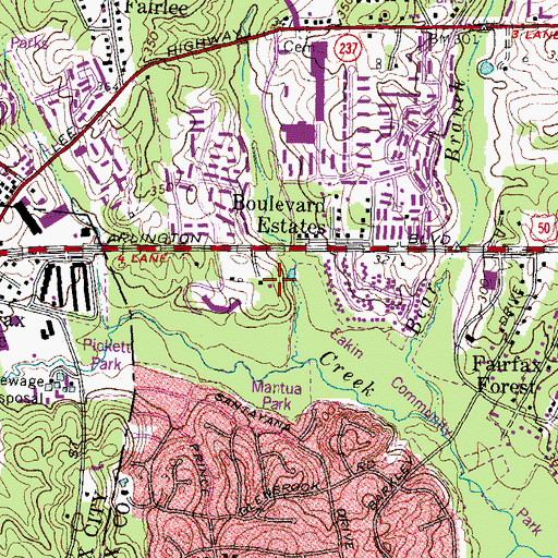 Topographic Map of Talent House Private School, VA