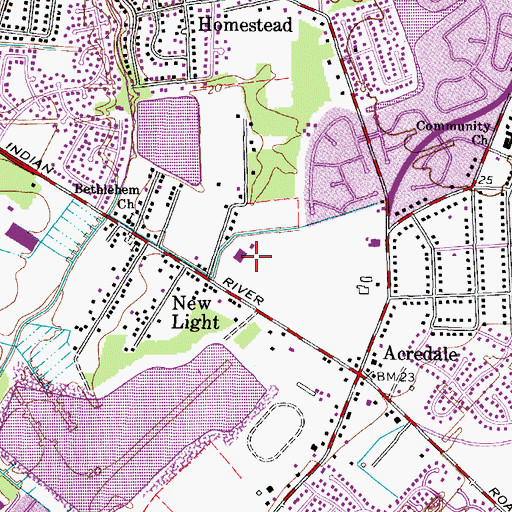 Topographic Map of Hebrew Academy of Tidewater, VA