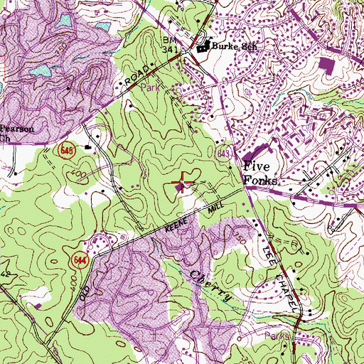 Topographic Map of Nativity Catholic School, VA