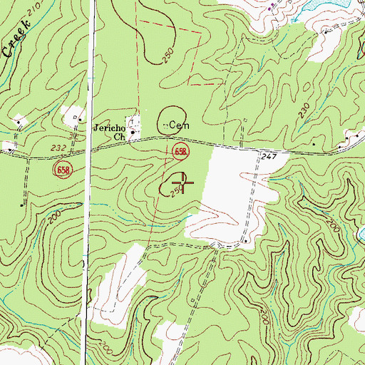 Topographic Map of The Carmel School, VA