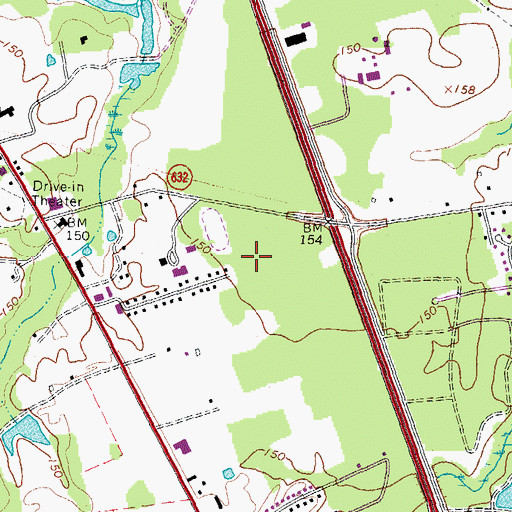 Topographic Map of R A Lewis Christian School, VA