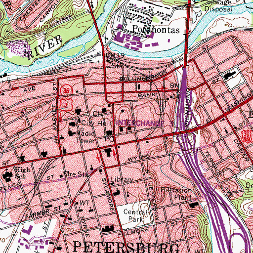 Topographic Map of Saint Joseph Catholic School, VA