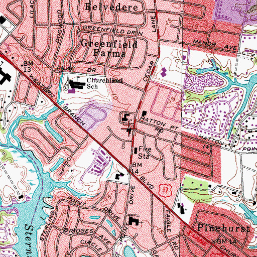Topographic Map of Christopher Academy, VA
