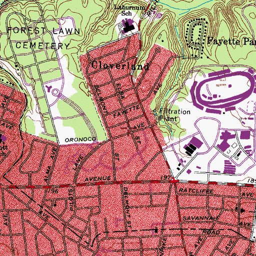 Topographic Map of Faith Life Academy, VA