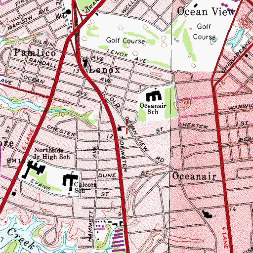 Topographic Map of Saint John Lutheran School, VA