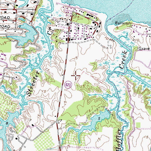 Topographic Map of Northern Shores Elementary School, VA