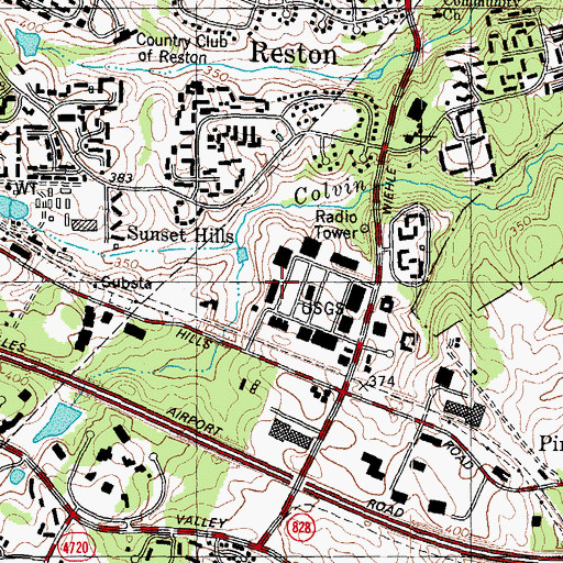 Topographic Map of Reston Montessori School, VA