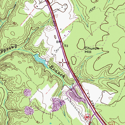 Topographic Map of Petsworth Elementary School, VA