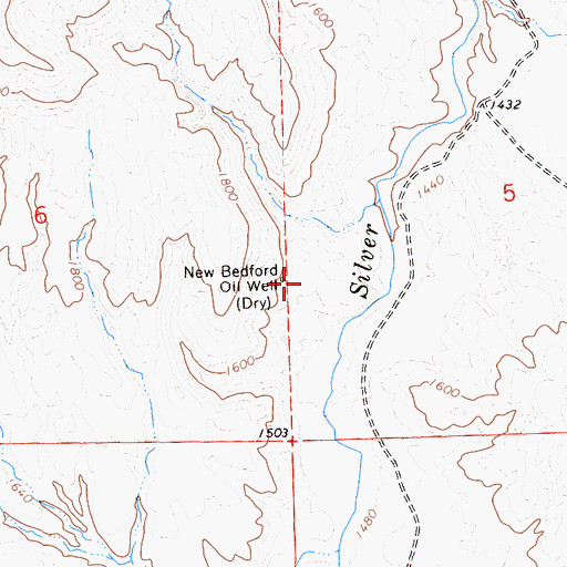 Topographic Map of New Redford Oil Well, CA