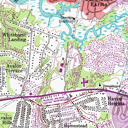 Topographic Map of Tabernacle Baptist Academy, VA