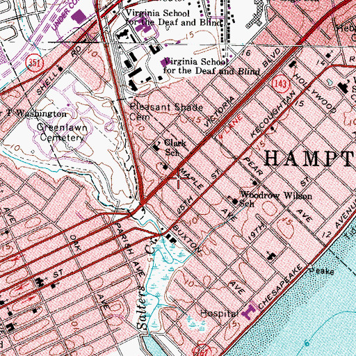 Topographic Map of Rhema Christian Center Academy, VA