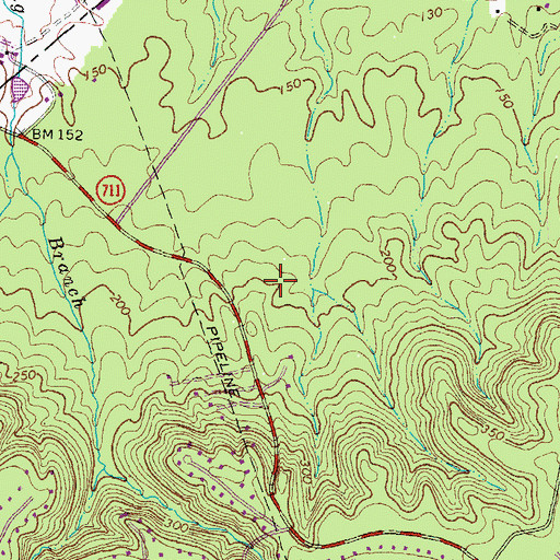 Topographic Map of Bettie Weaver Elementary School, VA