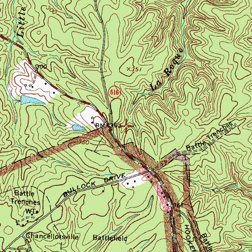 Topographic Map of Saint Patrick School, VA