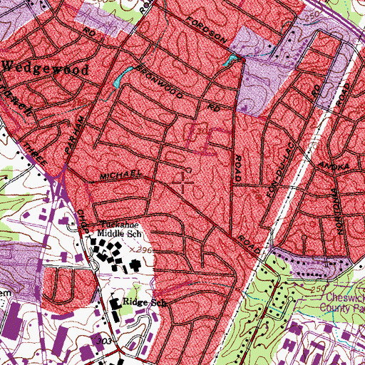Topographic Map of Jack and Jill School, VA