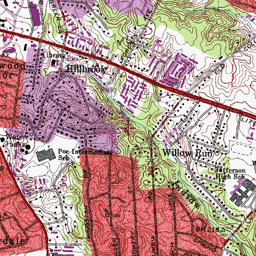 Topographic Map of Montessori School of Northern Virginia, VA