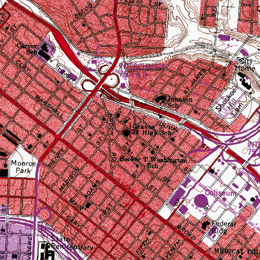 Topographic Map of Richmond Adult Career Development Center, VA