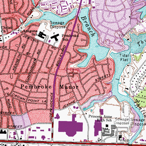 Topographic Map of Ivy League Academy, VA