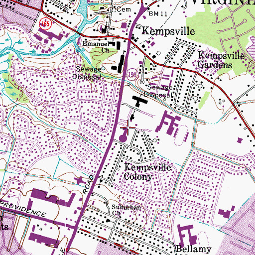 Topographic Map of Rock Church Academy, VA