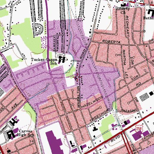 Topographic Map of Calvary Covenant School, VA