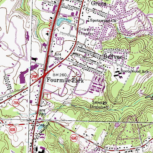 Topographic Map of Fredericksburg Academy, VA
