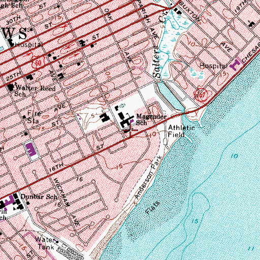 Topographic Map of Calvary Seventh-day Adventist School, VA