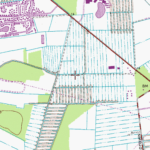 Topographic Map of Landstown Middle School, VA