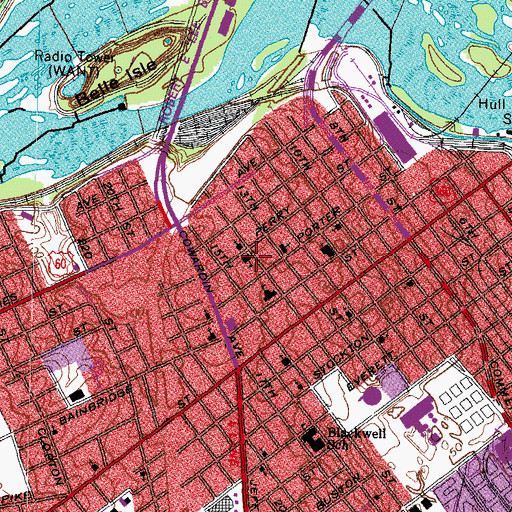 Topographic Map of Sacred Heart Child Day Center, VA