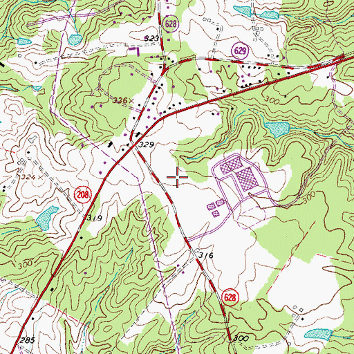 Topographic Map of Spotsylvania Career and Technical Center, VA