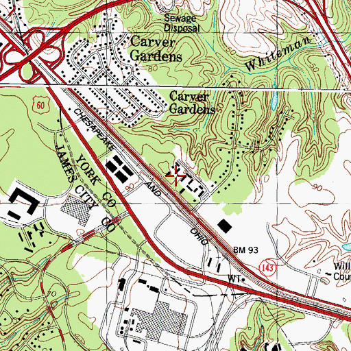 Topographic Map of Holloman Child Development and Education Center, VA