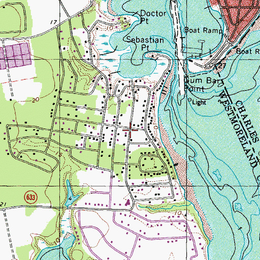 Topographic Map of Monroe Bay Christian Academy, VA